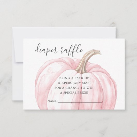 Pink Pumpkin Baby Duschmädchen Windelwaschkarten RSVP Karte (Vorderseite)
