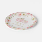 Pink Pumpkin Baby Duschpapier Teller (Schrägansicht)