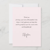 Pink Pumpkin Baby Flat Dankeskarte (Rückseite)