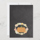 PInk Pumpkin Baby Girl Dusche Einladung (Rückseite)