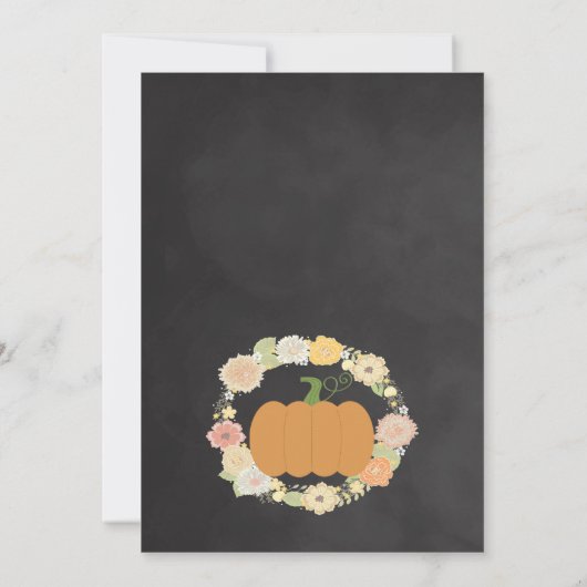 PInk Pumpkin Baby Girl Dusche Einladung (Rückseite)