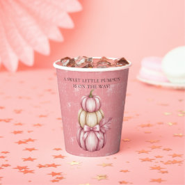 Pink Pumpkin Baby Girl Dusche Pappbecher