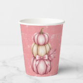 Pink Pumpkin Baby Girl Dusche Pappbecher (Rückseite)