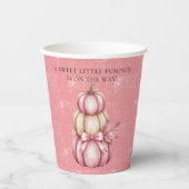 Pink Pumpkin Baby Girl Dusche Pappbecher (Vorderseite)