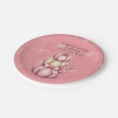 Pink Pumpkin Baby Girl Dusche Pappteller (Schrägansicht)