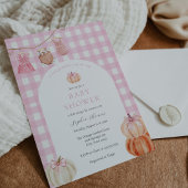 Pink Pumpkin Baby Girl Shower Arch Einladung