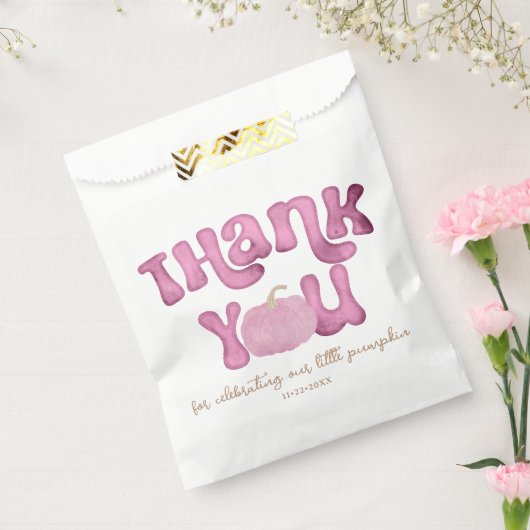 Pink Pumpkin Baby Showbeutel Geschenktütchen (Versiegelt)