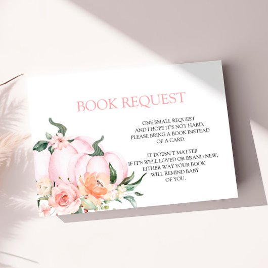 Pink Pumpkin Baby Showbook for Baby Begleitkarte