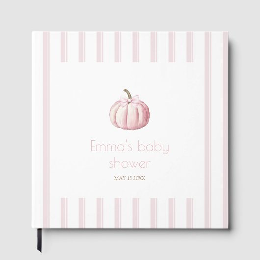Pink Pumpkin Baby Showbook Gästebuch (Vorderseite)