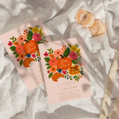 Pink Pumpkin Baby Shower Brunch Invitation Einladung