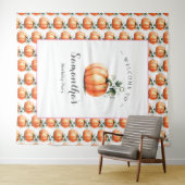 Pink Pumpkin Baby Shower Foto Backdrops Wandteppich (Beispiel (Horizontal))