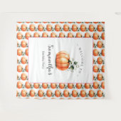 Pink Pumpkin Baby Shower Foto Backdrops Wandteppich (Vorderseite (Horizontal))