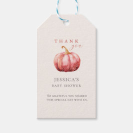 Pink Pumpkin Baby Showmarke Geschenkanhänger