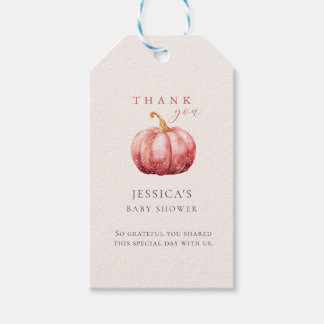 Pink Pumpkin Baby Showmarke Geschenkanhänger