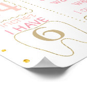 Pink Pumpkin Birthday Meilenstein Poster (Ecke)