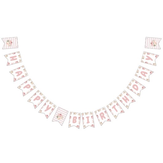 Pink Pumpkin Birthday Party Banner (Alle)