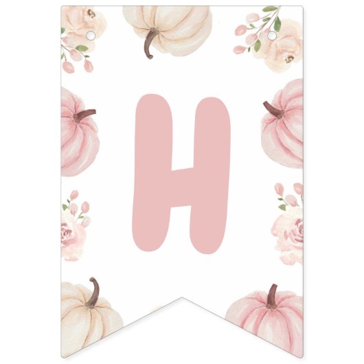 Pink Pumpkin Birthday Party Banner (Zweite Fahne)