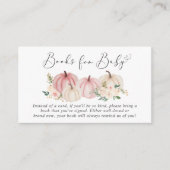 Pink Pumpkin Blumenbücher für Babydusche Begleitkarte (Vorderseite)