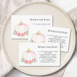 Pink Pumpkin Book Request Baby Dusche Begleitkarte