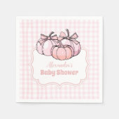 Pink Pumpkin Bow Girl Baby Dusche Serviette (Vorderseite)