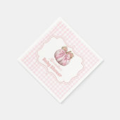 Pink Pumpkin Bow Girl Baby Dusche Serviette (Ecke)