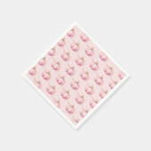Pink Pumpkin Bow Girl Baby Dusche Serviette (Ecke)