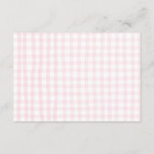 Pink Pumpkin Bow Girl Babydusche Raffle Diapper Begleitkarte (Rückseite)