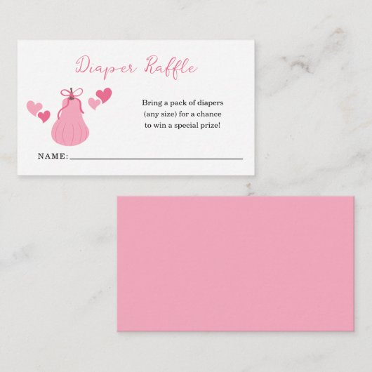 Pink Pumpkin Bow Girl Dusche Windelwanne Windelwan Begleitkarte (Vorne/Hinten)