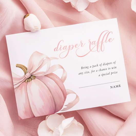 Pink Pumpkin Bow Kinderdusche Windelwanne Windelwa Begleitkarte