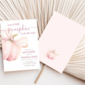 Pink Pumpkin Coquette Baby Shower Einladung