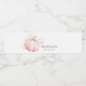 Pink Pumpkin Coquette Babydusche Wasserflaschenetikett (Einzelnes Label)