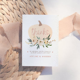 Pink Pumpkin Couples Kinderdusche Pink Gold Dank Dankeskarte