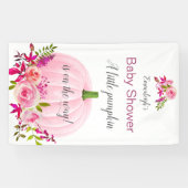 Pink Pumpkin Custom Baby Dusche Banner (Horizontal)