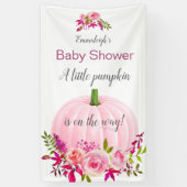 Pink Pumpkin Custom Baby Dusche Banner (Vertikal)