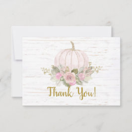 Pink Pumpkin danke Note Card Mitteilungskarte