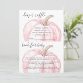 Pink Pumpkin Diaper Buch für Babydusche Einladung (Stehend Vorderseite)