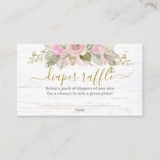 Pink Pumpkin Diaper Raffellenkarte Begleitkarte (Vorderseite)