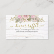 Pink Pumpkin Diaper Raffellenkarte