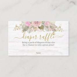 Pink Pumpkin Diaper Raffellenkarte Begleitkarte