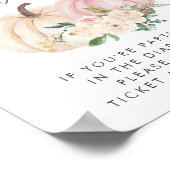 Pink Pumpkin Diaper Raffle Baby Girl Dusche Poster (Ecke)