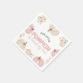 Pink Pumpkin Erster Geburtstag Napkin Serviette (Ecke)