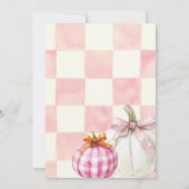 Pink Pumpkin Fall Baby Dusche Halloween Einladung (Rückseite)