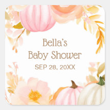 Pink Pumpkin Fall Baby Dusche