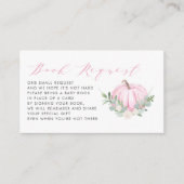 Pink Pumpkin Fall Babydusche Reservierungskarte Begleitkarte (Vorderseite)