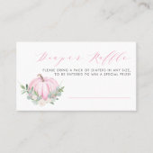 Pink Pumpkin Fall Babydusche Windelwaschkarte Platzkarte (Vorderseite)