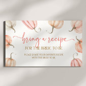 Pink Pumpkin Fall Brautparty bringen Rezept Begleitkarte