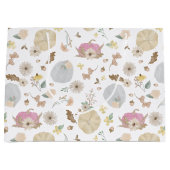 Pink Pumpkin Fall Floral Geschenktasche Große Geschenktüte (Vorderseite)