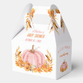Pink Pumpkin Fall Girl Babydusche Medium Gable Geschenkschachtel (Vorderseite)