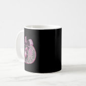 Pink Pumpkin Fall Halloween Niedlich Ghost Bow Bru Kaffeetasse (Vorderseite Links)