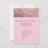 PINK Pumpkin Fall Harvest - Hochzeitskarte RSVP Karte (Rückseite)